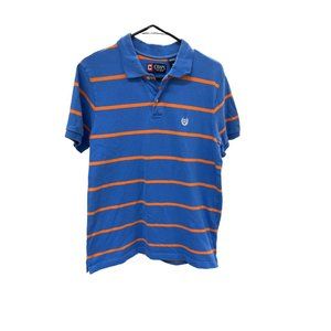 Chaps Blue and Orange Stripe Men’s Medium Polo